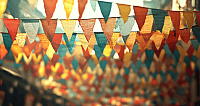 Bunte Wimpelketten