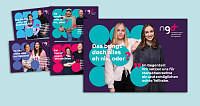 Verschiedene Personen in einer Werbekampagne für soziale Themen.